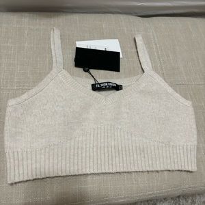 NWT Fashion Union ASOS Oatmeal Sweater Crop Top